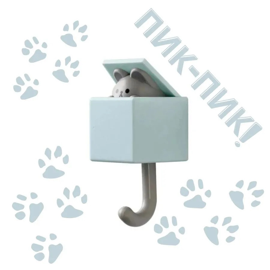 Хозяйственный крючок SN-UH1-BM, голубой мышонок, Китай