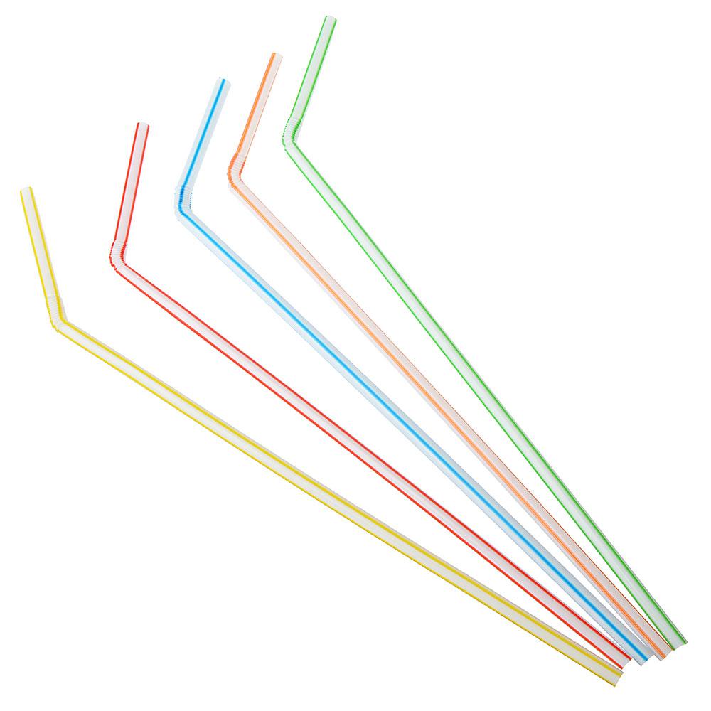 Трубочки для напитков 50шт, 210x5мм, Праздничные, 437-083