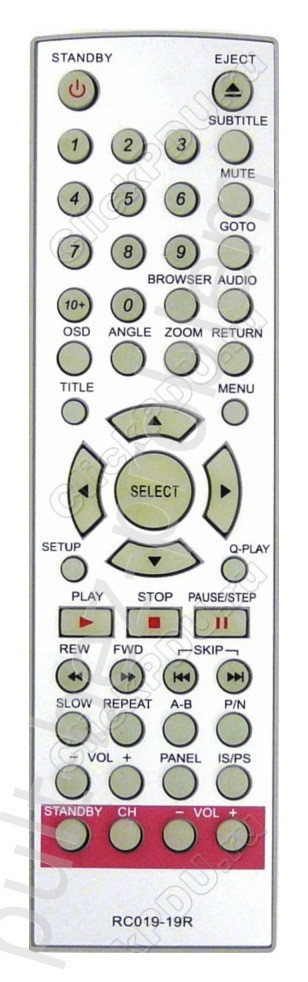 Пульт ДУ для BBK RC-019-19R DVD плеер ic(серия HVD129)/ 2000230092224/ РФ