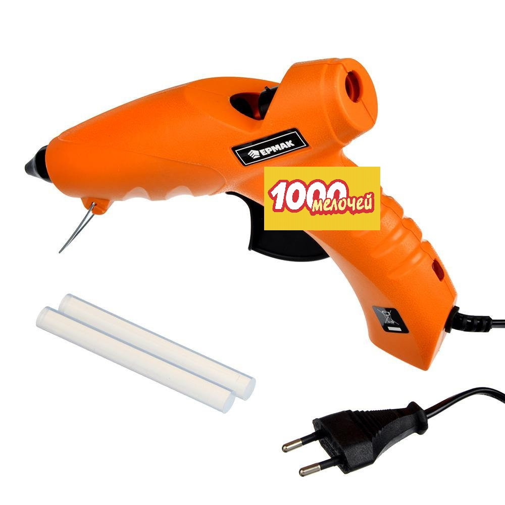 Пистолет клеевой электронный 100Вт "Ермак" (стержни 11мм)