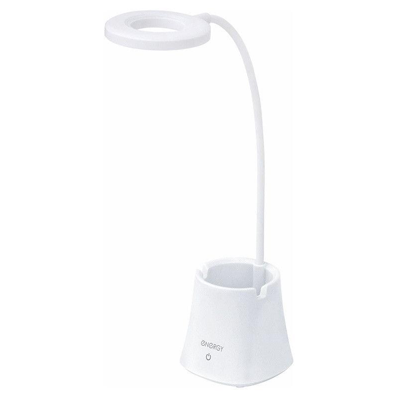 Светильник настольный Energy En-Led32 5Вт, 3р.осв, в.350мм, аккумуляторный USB, белый